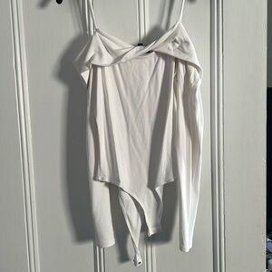 Off the shoulder white long sleeve